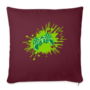 Contrôleur rétro de la console Color Splashes - Housse de coussin décorative 45 x 45 cm - bordeaux - Devant