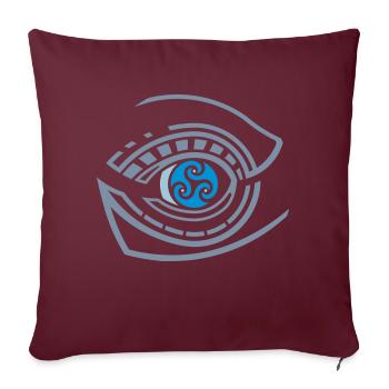Tribal whale eye - Sofakissenbezug 45 x 45 cm - Burgunderrot - Vorne