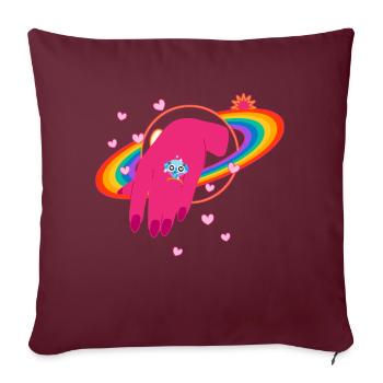 Arc-en-ciel - Diamant - Housse de coussin décorative 45 x 45 cm - bordeaux - Devant