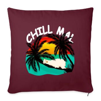 Chill Mal - Sofakissenbezug 45 x 45 cm - Burgunderrot - Vorne