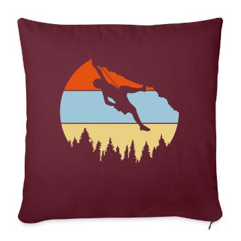 Arbres forestiers Escalade - Housse de coussin décorative 45 x 45 cm - bordeaux - Devant