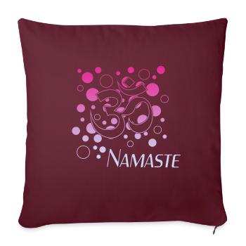 Namaste - Sofakissenbezug 45 x 45 cm - Burgunderrot - Vorne