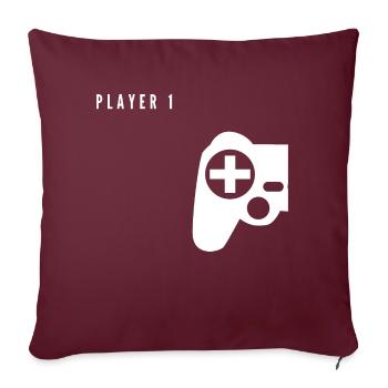 Player 1 Parent - Sofakissenbezug 45 x 45 cm - Burgunderrot - Vorne