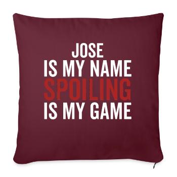 Jose ist mein Name Verderben ist mein Spiel - Sofakissenbezug 45 x 45 cm - Burgunderrot - Vorne
