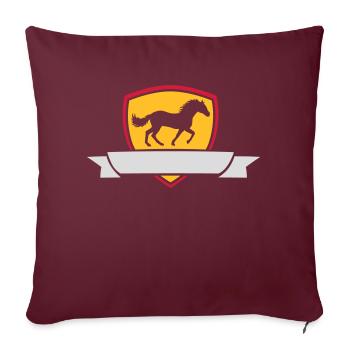 Insérer une bannière de cheval de texte - Housse de coussin décorative 45 x 45 cm - bordeaux - Devant