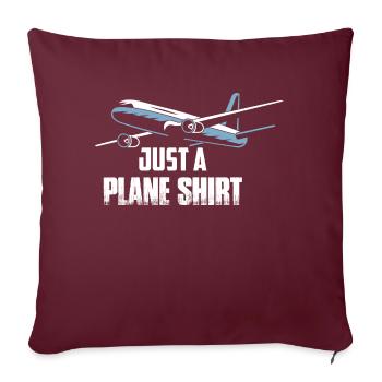 Juste une chemise d’avion pilote de ligne aviation - Housse de coussin décorative 45 x 45 cm - bordeaux - Devant