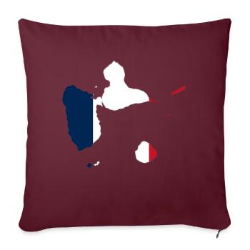 Carte de la guadeloupe - Housse de coussin décorative 45 x 45 cm - bordeaux - Devant