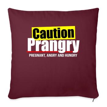 Citation amusante de Prangry - Housse de coussin décorative 45 x 45 cm - bordeaux - Devant