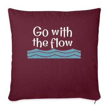 Go with the flow - Sofakissenbezug 45 x 45 cm - Burgunderrot - Vorne