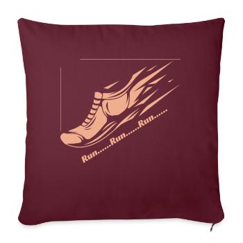 Courir... Courir... Courir... - Housse de coussin décorative 45 x 45 cm - bordeaux - Devant
