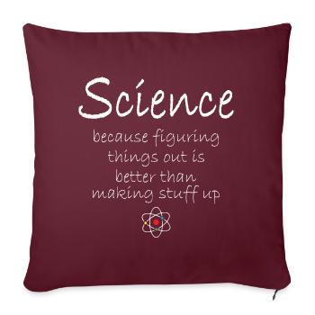 Science is Better - Sofakissenbezug 45 x 45 cm - Burgunderrot - Vorne