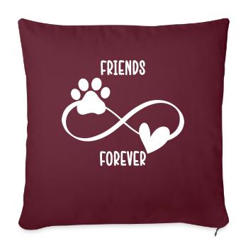Chiens Chien Ami Pet - Housse de coussin décorative 45 x 45 cm - bordeaux - Devant