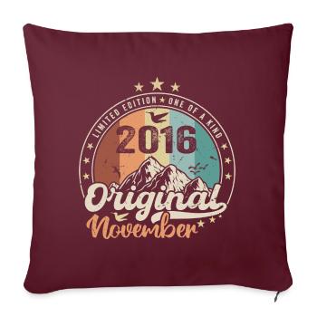 Les Légendes Sont Nées En Novembre 2016 Cadeau - Housse de coussin décorative 45 x 45 cm - bordeaux - Devant