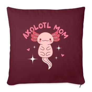Conception de maman d’axolotl pour les amateurs d’axolotl - Housse de coussin décorative 45 x 45 cm - bordeaux - Devant