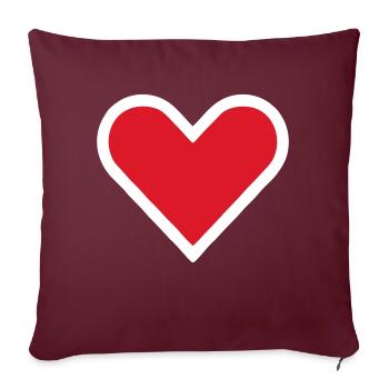Boundless Love Heart - Sofa pillowcase 17,3'' x 17,3'' (45 x 45 cm) - burgundy - Front