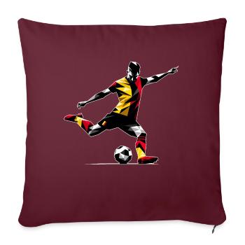 Football Belgique - Housse de coussin décorative 45 x 45 cm - bordeaux - Devant