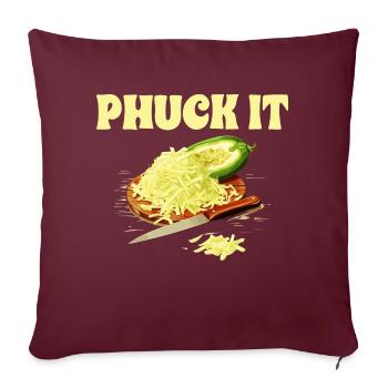 Lustiges Phuck It Laotische Küche - Sofakissenbezug 45 x 45 cm - Burgunderrot - Vorne
