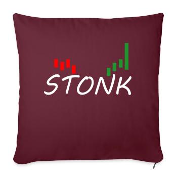 Stonk - Sofakissenbezug 45 x 45 cm - Burgunderrot - Vorne