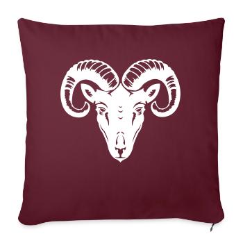 bélier - Housse de coussin décorative 45 x 45 cm - bordeaux - Devant