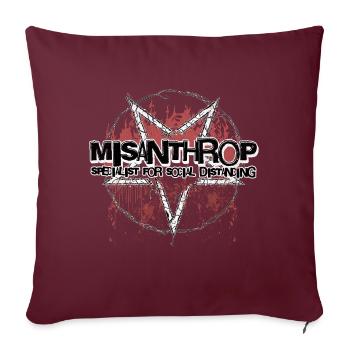 MISANTHROP SPECIALIST FOR SOCIAL DISTANCING - Sofakissenbezug 45 x 45 cm - Burgunderrot - Vorne
