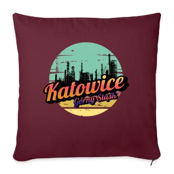 Kattowitz Oberschlesien - Sofakissenbezug 45 x 45 cm - Burgunderrot - Vorne