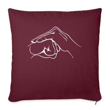 Hand Fist - Sofa pillowcase 17,3'' x 17,3'' (45 x 45 cm) - burgundy - Front