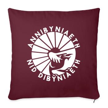 Annibyniaeth Nid Dibyniaeth - Sofakissenbezug 45 x 45 cm - Burgunderrot - Vorne