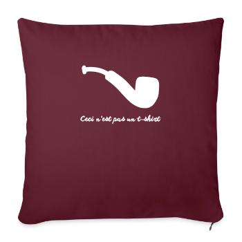 Pipe tshirt white - Sofakissenbezug 45 x 45 cm - Burgunderrot - Vorne