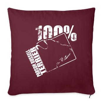 PARSON RUSSELL TERRIER 100 - Sofakissenbezug 45 x 45 cm - Burgunderrot - Vorne