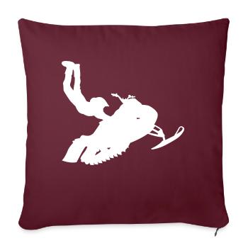 Motoneige motoneige motoneige - Housse de coussin décorative 45 x 45 cm - bordeaux - Devant