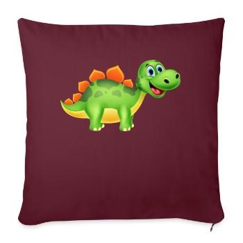 dinosaure - Housse de coussin décorative 45 x 45 cm - bordeaux - Devant