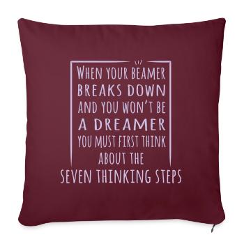 Quand votre Beamer tombe en panne - les 7 étapes de la réflexion - Housse de coussin décorative 45 x 45 cm - bordeaux - Devant