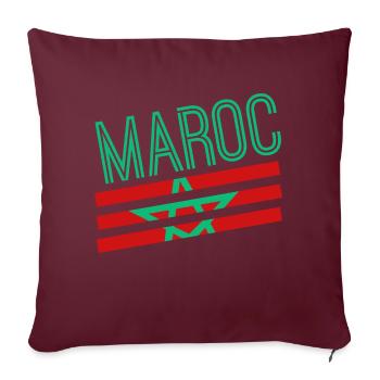 Maroc - Housse de coussin décorative 45 x 45 cm - bordeaux - Devant