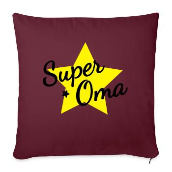 Super Oma - Sofakissenbezug 45 x 45 cm - Burgunderrot - Vorne