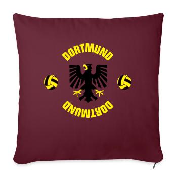 Dortmund (ID: 001013) - Sofakissenbezug 45 x 45 cm - Burgunderrot - Vorne