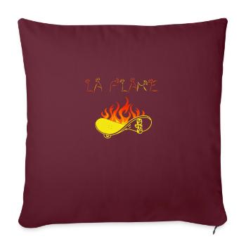 die Flamme - Sofakissenbezug 45 x 45 cm - Burgunderrot - Vorne