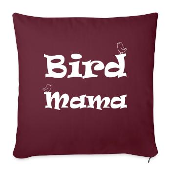 Wellensittich Budgie Vogel - Sofakissenbezug 45 x 45 cm - Burgunderrot - Vorne