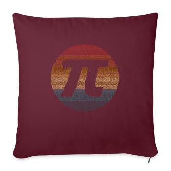 Pi Tag, weil wir pi lieben - Sofakissenbezug 45 x 45 cm - Burgunderrot - Vorne