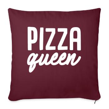 Pizza Reine - Housse de coussin décorative 45 x 45 cm - bordeaux - Devant