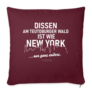Dissen am Teutoburger Wald - Sofakissenbezug 45 x 45 cm - Burgunderrot - Vorne