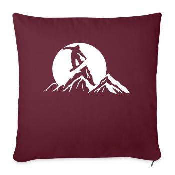 Snowboard Snowboarder - Sofakissenbezug 45 x 45 cm - Burgunderrot - Vorne