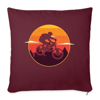 VTT pour VTT VTT VTT vtt - Housse de coussin décorative 45 x 45 cm - bordeaux - Devant
