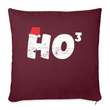 Ho 3 Weihnachten Mathelehrer Santa HO HO HO HO - Sofakissenbezug 45 x 45 cm - Burgunderrot - Vorne