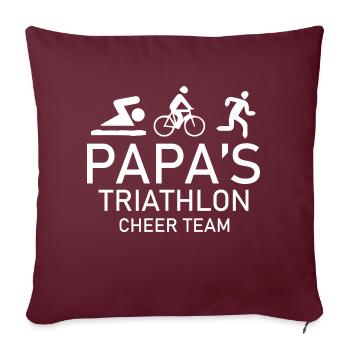 Triathlon Swim Bike Run - Sofa pillowcase 17,3'' x 17,3'' (45 x 45 cm) - burgundy - Front