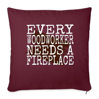 sweats à capuche de charpentier et sweat-shirts à la tronçonneuse - Housse de coussin décorative 45 x 45 cm - bordeaux - Devant