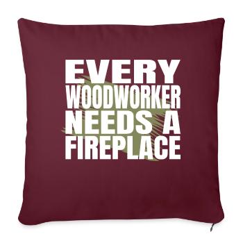 americas drôle de charpentier cite des blagues - Housse de coussin décorative 45 x 45 cm - bordeaux - Devant