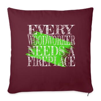 carpenter joke bday woodcutter - Sofa pillowcase 17,3'' x 17,3'' (45 x 45 cm) - burgundy - Front