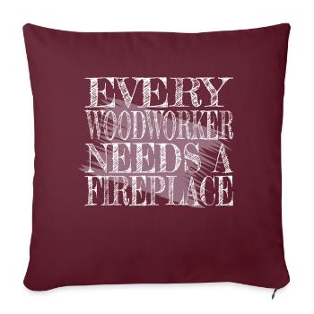 charpentier de construction charpentier blagues tshirts - Housse de coussin décorative 45 x 45 cm - bordeaux - Devant
