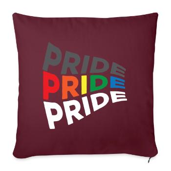 Gay Gay Gay Lesbienne LGBT - Housse de coussin décorative 45 x 45 cm - bordeaux - Devant
