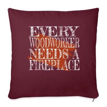 forestier actuel - Housse de coussin décorative 45 x 45 cm - bordeaux - Devant